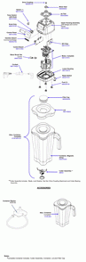 Diagram Diagram and Parts List for HBH550-SA  Hamilton Beach Blender